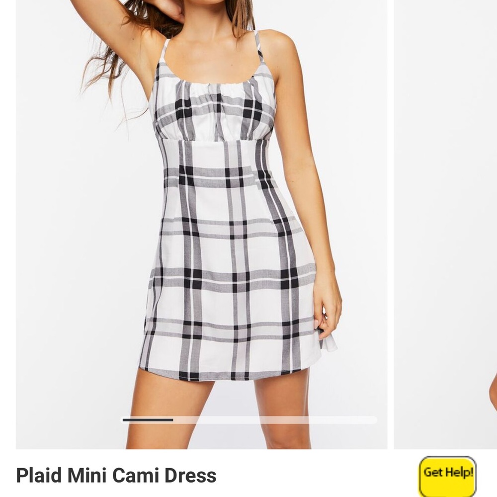 Forever 21. Plaid Mini Cami Dress. Black and White Plaid. New With Tags - Picture 1 of 1